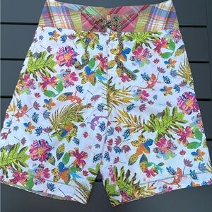 Robert Graham Vibrant Floral and Plaid Men's Shorts
